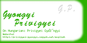 gyongyi privigyei business card